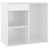 Cosmetic Cabinet High Gloss White 80x40x75 cm Engineered Wood 808843