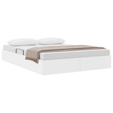 Storage Bed with Mattress Pure White 140 x 190 cm Faux leather 3369946