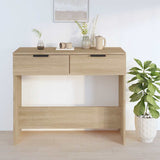 Console Table Sonoma Oak 90x36x75 cm Engineered Wood 811334