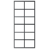 Sliding Door with Hardware Set ESG Glass&Aluminium 90x205 cm 3081959