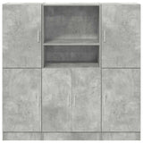 3 Piece Kitchen Cabinet Set Concrete Grey Engineered Wood 3324154