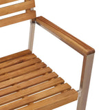 Garden Chair 8 pcs Solid Acacia Wood and Stainless Steel 3334848