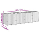 Garden Planter Brown 160x40x53 cm PP 367860
