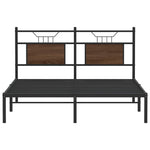 Bed Frame without Mattress Brown Oak 140x200 cm Engineered Wood 4106842