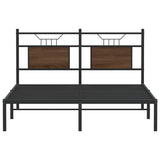 Bed Frame without Mattress Brown Oak 140x200 cm Engineered Wood 4106842