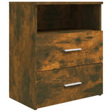 Bed Cabinets 2 pcs Smoked Oak 50x32x60 cm 815859