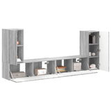 TV Cabinet Set 4 pcs Grey Sonoma Engineered Wood 3409120