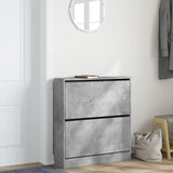 Shoe Cabinet Concrete Grey 80x21x87.5 cm Engineered Wood 839920
