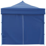 Folding Pop-up Party Tent with 8 Sidewalls 870x291x315 cm Blue 44979