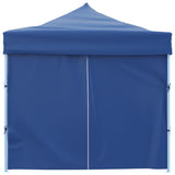Folding Pop-up Party Tent with 8 Sidewalls 870x291x315 cm Blue 44979