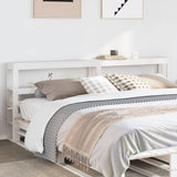 Headboard with Shelves White 180 cm Solid Wood Pine 850876