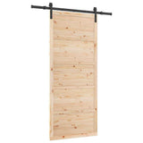 Sliding Door Brown 80 x 208 cm Solid pine wood 3381185