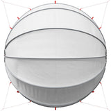 Pool Dome Folding Manual Grey and Orange 472 x 460 x 229 cm 42001118