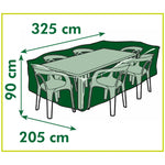 ZNTS Nature Garden Furniture Cover for Rectangular tables 325x205x90 cm 403687