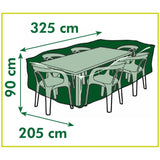 ZNTS Nature Garden Furniture Cover for Rectangular tables 325x205x90 cm 403687