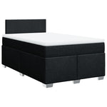ZNTS Box Spring Bed with Mattress Black 120x200 cm Fabric 3285850