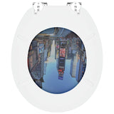 Soft-Close Toilet Seat 2 pcs Grey 44 x 38 cm MDF board 3414549