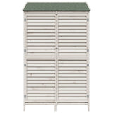 Garden Shed with Roof White 106 x 56 x 176.5 cm Solid Fir Wood 42033465