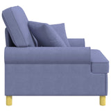 XL Armchair with Cushions Jeans Blue Fabric 42043495