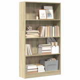 Bookcase Sonoma Oak 80x24x143 cm Engineered Wood 857846