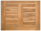 Folding Deck Chair with Table Natural Solid Teak Wood 42030521