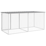 Chicken Cage with Roof Light Grey 203x98x90 cm Galvanised Steel 3189054