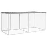 Chicken Cage with Roof Light Grey 203x98x90 cm Galvanised Steel 3189054