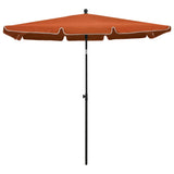Garden Parasol with Pole 210x140 cm Terracotta 315548