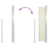 Patio Retractable Side Awning 120x500 cm Cream 48389