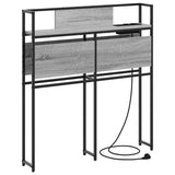 Storage Headboard with Shelf Grey sonoma 75 cm Engineered wood 859613