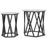 ZNTS Side Tables 2 pcs Grey Sonoma Engineered Wood 868264