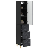 Cabinet Set 2 pcs Black 33 x 34.5 x 90 cm Engineered Wood 3416728