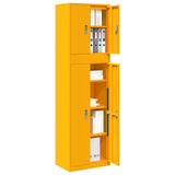 Storage Cabinet 2 pcs Mustard Yellow 60 x 40 x 210 cm Steel 3438762