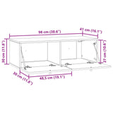 Wall-Mounted TV Cabinet Wall-mounted Sonoma Oak 98 x 41 x 30 cm 898187