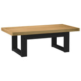 ZNTS Coffee Table NOAIN U-Shaped Legs 120x60x40 cm Solid Wood Pine 4100035