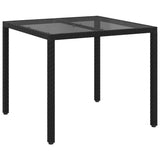 Garden Table Black 90 x 90 x 75 cm Poly Rattan 362533