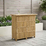 Outdoor Bar Table Natural 115 x 55 x 105 cm Bamboo 42028066