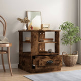 Side Table Smoked Oak 50x50x60 cm Engineered Wood 816413