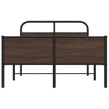 Bed Frame without Mattress 120x200 cm Brown Oak Engineered Wood 4100498