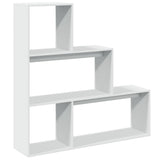 Room Divider Bookcase 3-Tier White 123x29x123 cm Engineered Wood 857985