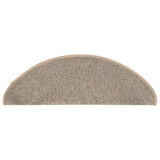 Stair Mats 15 pcs 65x21x4 cm Brown Half Round Large 149855
