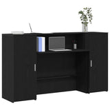 Reception Desk Black Oak 180x50x103.5 cm Engineered Wood 3324206