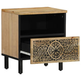 ZNTS Bedside Cabinet 40x33x46 cm Solid Wood Mango 358218