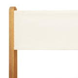 ZNTS 5 Piece Garden Dining Set Cream White Fabric and Solid Wood 3281784
