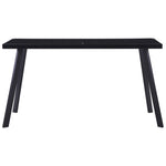 ZNTS Dining Table Black 140x70x75 cm Tempered Glass 281873