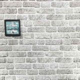 3D Wall Panels with Light Grey Brick Design 10 pcs EPS 147199