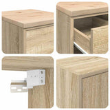 Garage Cabinets 2 pcs Sonoma Oak Engineered Wood 3328334