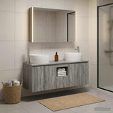 Bathroom Cabinet Set 4 pcs Grey Sonoma 103.5 x 15.5 x 70 cm 3406548