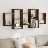 Wall Shelf Smoked Oak 159x18x65 cm Engineered Wood 853213