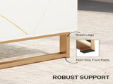 Elegant Marble Effect Storage Coffee Table - White T3398P328273